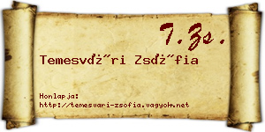 Temesvári Zsófia névjegykártya